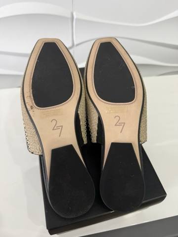 27 Edit Womens Size 8 Black Leather Slip On Flat Mules Made in Brazil photo 8