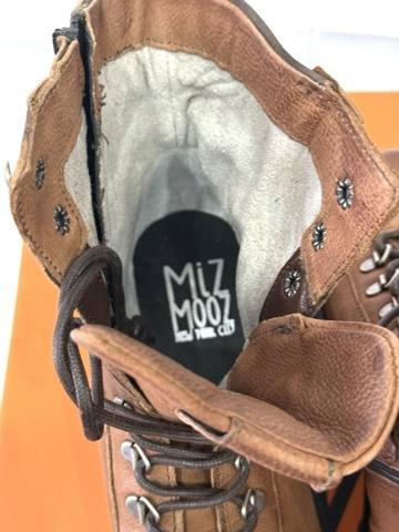 Miz Mooz Dunn Womens Size 8.5 EU 39 Brandy Leather Lace Up Combat Ankle Boots photo 8