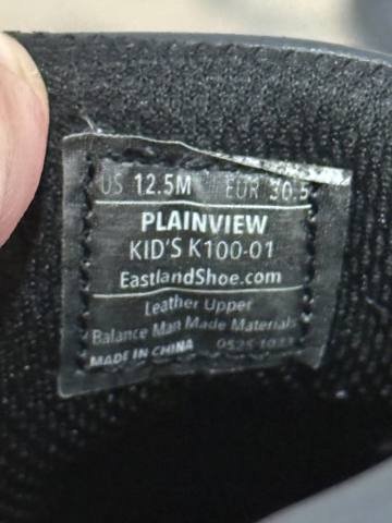Eastland Plainview Boys Size 12 Black Lace Up Oxford School Uniform Dress Shoes photo 3