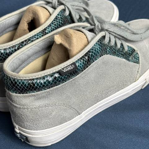 Supreme x Vans Chukka Boot 95 Mens Size 9.5 Gray Blue Snakeskin Skate Shoes 2010 photo 4