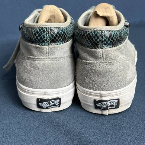 Supreme x Vans Chukka Boot 95 Mens Size 9.5 Gray Blue Snakeskin Skate Shoes 2010 photo 5