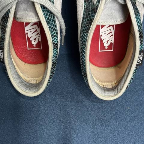 Supreme x Vans Chukka Boot 95 Mens Size 9.5 Gray Blue Snakeskin Skate Shoes 2010 photo 11