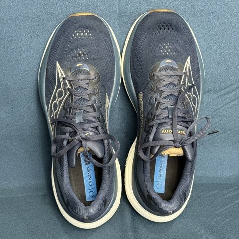 Saucony Ride 15 Mens Size 10.5 Navy Gold Athletic Running Shoes Sneakers photo 4