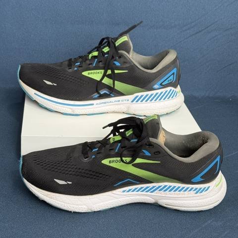 Brooks Adrenaline GTS 23 Mens Size 9.5 Black Hawaiian Running Shoes Sneakers photo 2