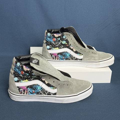 Vans Sk8-Hi Cosmic Glow Mens Size 8.5 Gray High Top Skateboard Shoes Sneakers