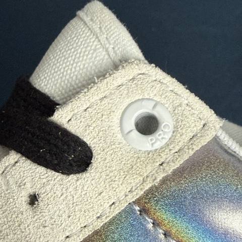 Vans Old Skool Pro Mens 6 Womens 8 Iridescent Silver White Skate Shoes Sneakers photo 8