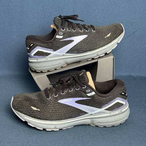 Brooks Ghost 15 Womens Size 11.5 Black Purple Athletic Running Shoes Sneakers photo 2