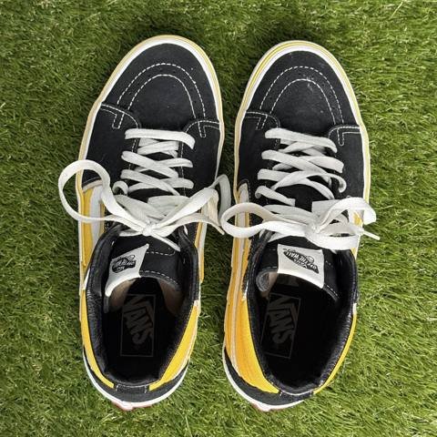 Vans Sk8-Hi Bolt Mens Size 9.5 Black Yellow High Top Skateboard Shoes Sneakers photo 6
