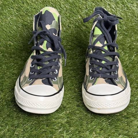 Converse Chuck 70 High Mens Size 11 Womens 13 Green Camo Archival High Top photo 2