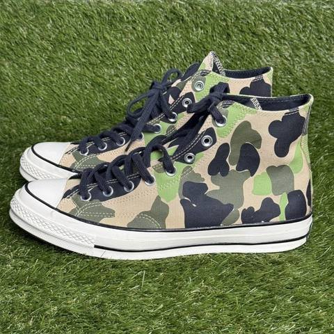 Converse Chuck 70 High Mens Size 11 Womens 13 Green Camo Archival High Top photo 3