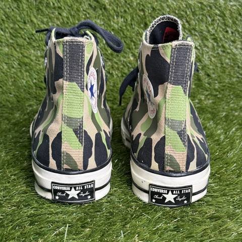 Converse Chuck 70 High Mens Size 11 Womens 13 Green Camo Archival High Top photo 4