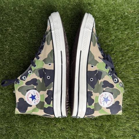 Converse Chuck 70 High Mens Size 11 Womens 13 Green Camo Archival High Top photo 5
