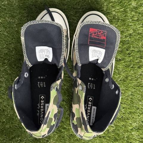 Converse Chuck 70 High Mens Size 11 Womens 13 Green Camo Archival High Top photo 7
