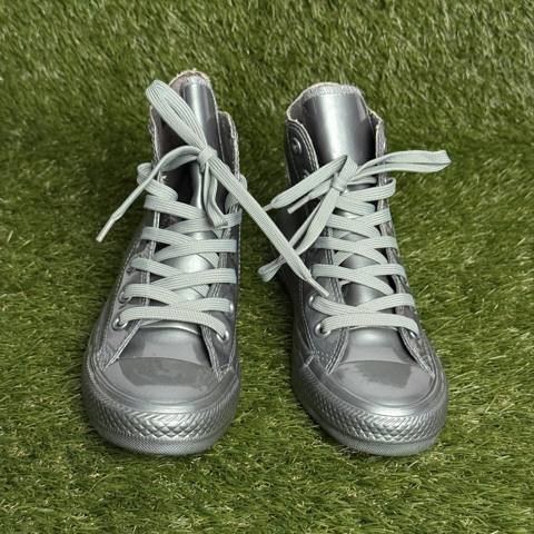 Converse Chuck Taylor All Star High Top Womens Size 5.5 Metallic Silver Sneakers photo 2