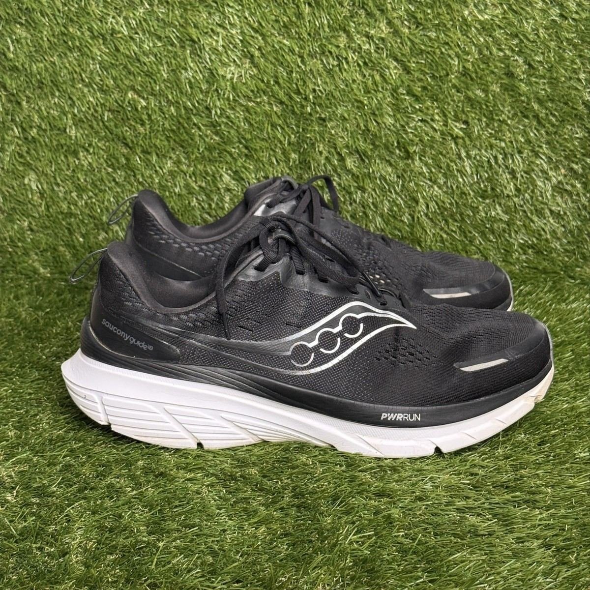 Saucony Guide 16 Mens Size 14 Wide Black White Stability Running Shoes Sneakers