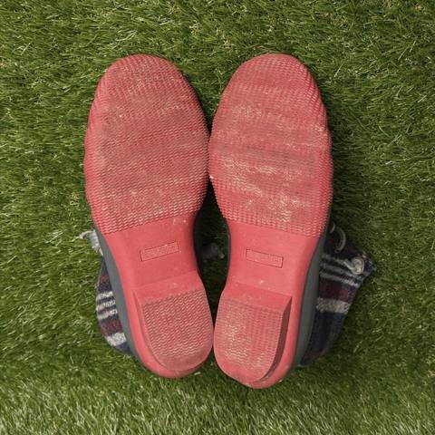 Sperry Saltwater Duck Boots Womens Size 6 Blue Red Wool Plaid Waterproof Rain photo 5