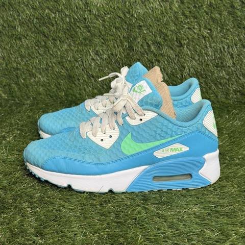 Nike Air Max 90 2009 Boys Size 6.5Y Blue Green Retro Sneakers 325213-412 photo 3