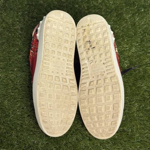 Valentino Garavani Rockstud Womens Size 9 EU 39.5 Red Low Top Sneakers photo 7