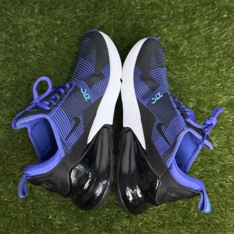 Nike Air Max 270 GS Boys Size 6Y Womens 7.5 Black Purple Running Shoes Sneakers photo 5