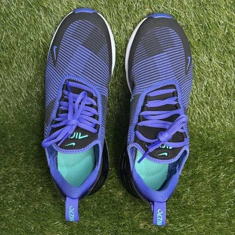 Nike Air Max 270 GS Boys Size 6Y Womens 7.5 Black Purple Running Shoes Sneakers photo 6