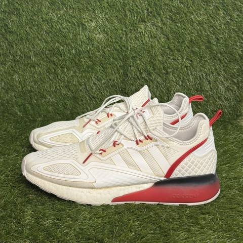 Adidas ZX 2K Boost Mens Size 13 White Gradient Sole Running Shoes Sneakers photo 3
