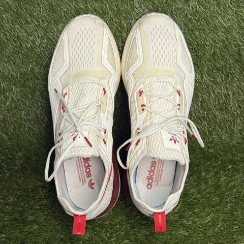 Adidas ZX 2K Boost Mens Size 13 White Gradient Sole Running Shoes Sneakers photo 6
