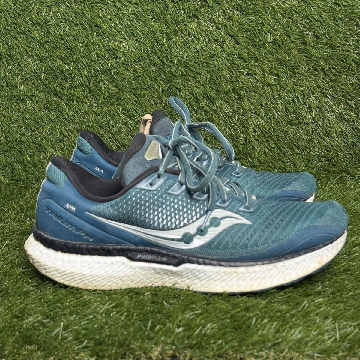 Saucony Triumph 18 Mens Size 9.5 Teal Athletic Running Shoes Sneakers
