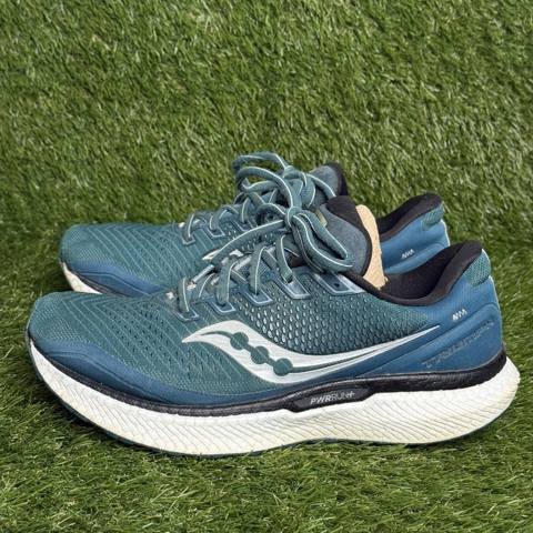 Saucony Triumph 18 Mens Size 9.5 Teal Athletic Running Shoes Sneakers photo 3