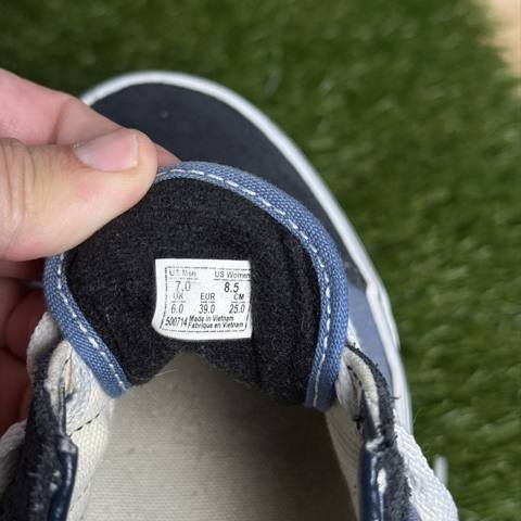 Vans Old Skool Mens 7 Womens 8.5 Black Blue Suede Canvas Low Top Skate Shoes photo 8