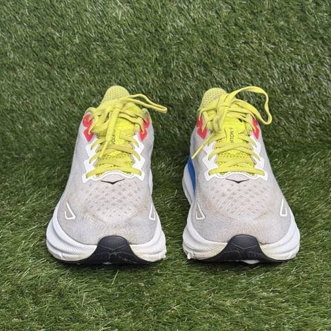 Hoka One One Clifton 9 Mens Size 9.5 White Blue Athletic Running Shoes Sneakers photo 2