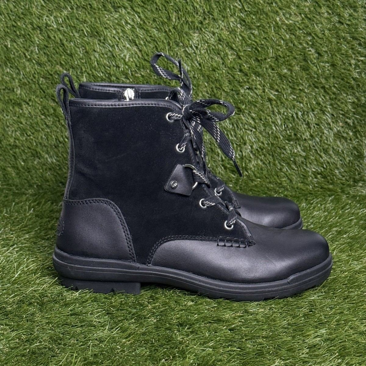 UGG Hapsburg Hiker Womens Size 9 Black Waterproof Leather Suede Ankle Boots