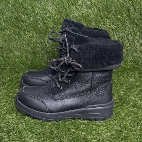 UGG Butte II Kids Size 1 Black Waterproof Snow Boots Winter Outdoor 1171210K photo 4
