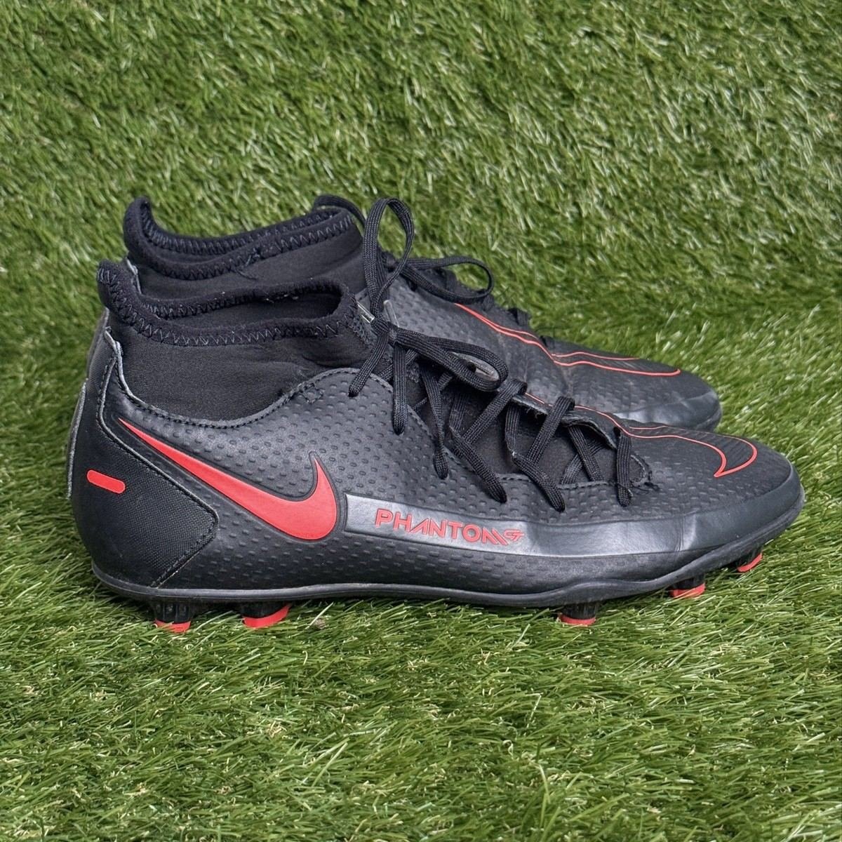 Nike Phantom GT Mens Size 8 Black Red Firm Ground FG Soccer Cleats CW6672-060