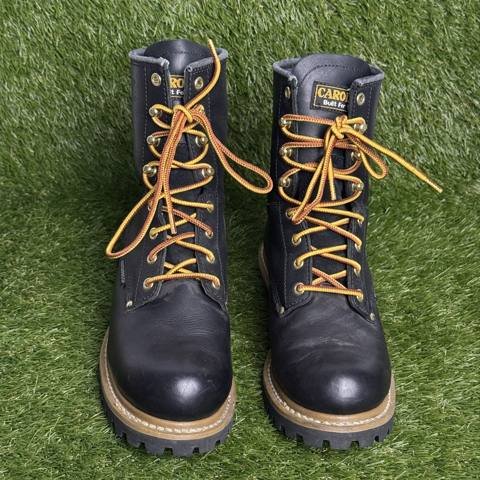 Carolina CA420 Logger Boots Mens Size 8 M Black Leather Soft Toe Work Boots photo 2