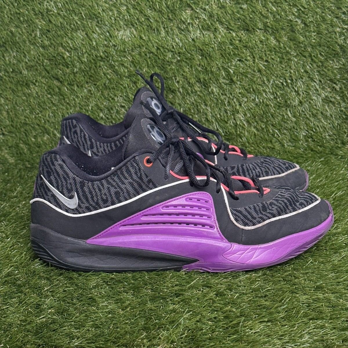 Nike KD 16 Mens Size 14 Black Purple Kevin Durant Basketball Sneakers FB2390-900