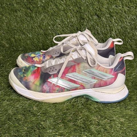 Adidas Avacourt Womens Size 8.5 Floral Multicolor Tennis Court Shoes Sneakers photo 3
