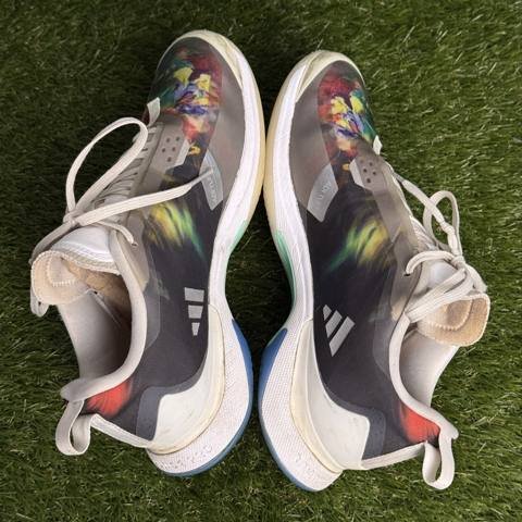 Adidas Avacourt Womens Size 8.5 Floral Multicolor Tennis Court Shoes Sneakers photo 5