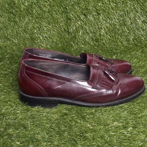 Vintage Bostonian Tassel Loafers Mens Size 11 Burgundy Leather USA Made photo 2