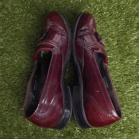 Vintage Bostonian Tassel Loafers Mens Size 11 Burgundy Leather USA Made photo 5