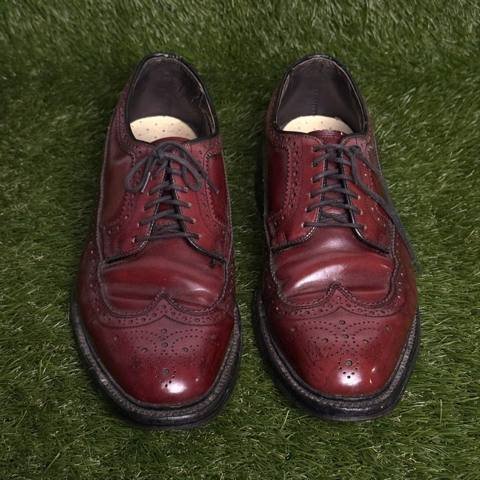 Vintage Hanover Masterflex Wingtip Dress Shoes Mens Size 9.5 Burgundy Cordovan