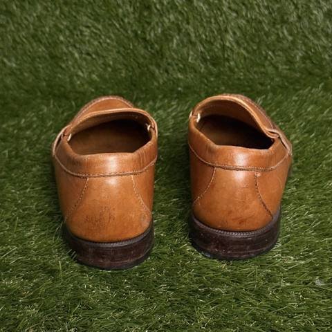 Brooks Brothers Penny Loafers Mens Size 10 D Tan Leather Hand Sewn Dress Shoes photo 3