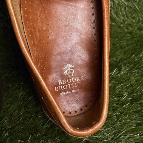 Brooks Brothers Penny Loafers Mens Size 10 D Tan Leather Hand Sewn Dress Shoes photo 7