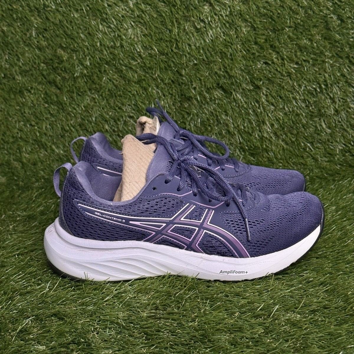 Asics Gel-Contend 9 Womens Size 7.5 Blue White Running Shoes Sneakers 1012B681