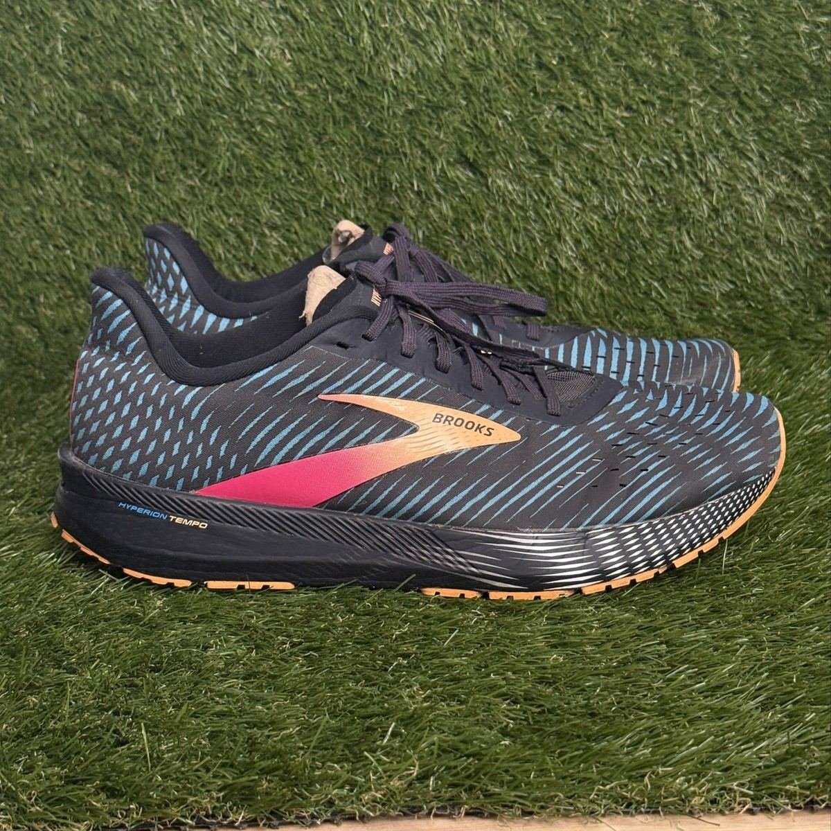 Brooks Hyperion Tempo Mens Size 12.5 D Black Pink Speed Running Shoes Sneakers
