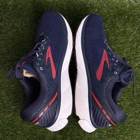 Brooks Ghost 11 Mens Size 12.5 D Navy Blue Red Athletic Running Shoes Sneakers photo 5