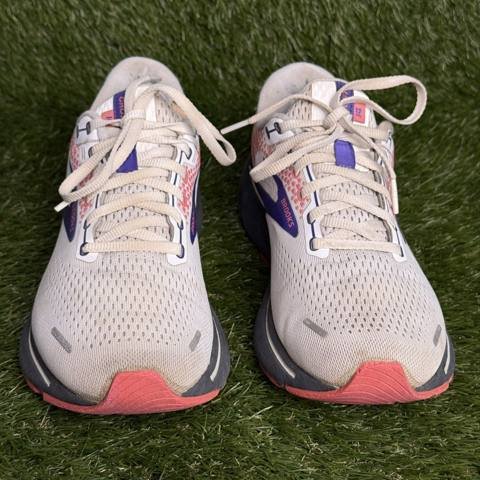 Brooks Ghost 14 Womens Size 10 B White Purple Coral Road Running Shoes Sneakers photo 2