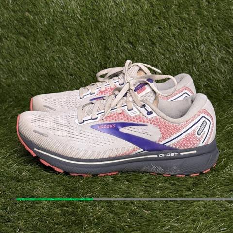 Brooks Ghost 14 Womens Size 10 B White Purple Coral Road Running Shoes Sneakers photo 3