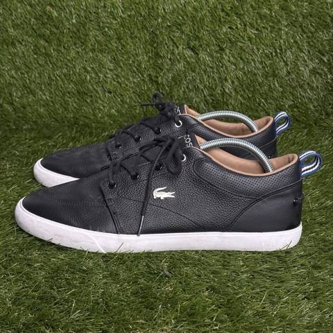 Lacoste Bayliss 119 1 Mens Size 9.5 Black Leather Lifestyle Sneakers Shoes photo 3
