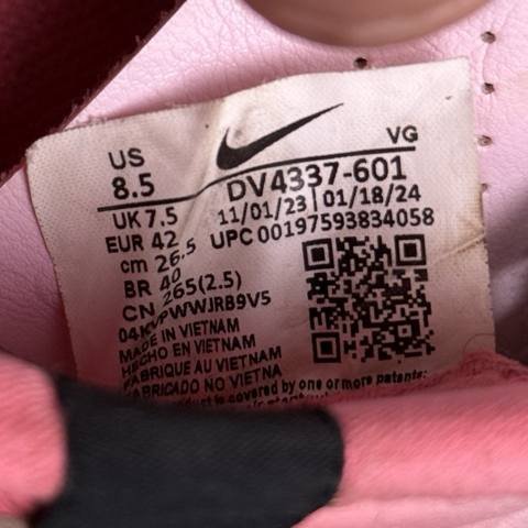 Nike Tiempo Legend 10 Mens Size 8.5 Pink Black Firm Ground Soccer Cleats photo 8