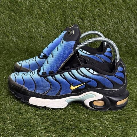 Nike Air Max Plus GS Boys Size 7Y Blue Black Yellow Youth Sneakers BV7426-003 photo 3